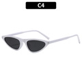 Occhiali da sole cat-eye alla moda con montatura bianca e lenti nere stile vintage - Montatura Bianca Lenti Grigie