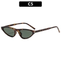 Retro cat eye sunglasses with classic tortoiseshell frame and dark green lenses - Tortoiseshell Frame Dark Green Lens