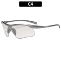 Outdoor sport zonnebril model C4 met grijs metalen frame en doorschijnende glazen - Zilveren Frame Gradiënt Kwik (C4)