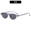 Retro sunglasses with translucent grey-purple frames and dark grey lenses model ZN3913 - Translucent Grey Frame Grey Lens