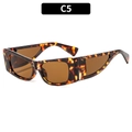 Fashionable leopard tortoiseshell sunglasses with brown lenses in a trendy square frame - Tortoiseshell Frame Tea Lens