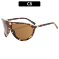 Retro oversized zonnebril met schildpadmontuur en bruine glazen voor dames - Schildpadmontuur Thee Glazen (C8)