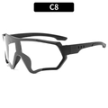 Occhiali da ciclismo con montatura nera e lenti trasparenti per sport e guida casual - Montatura Nera Lente Bianca