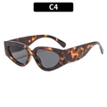 Cat eye sunglasses in tortoiseshell frame with dark grey lenses in C4 style - Tortoise Frame Grey Lens