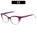 Cat eye glasses frames with purple to pink gradient effect in transparent acetate style - Purple Gradient (C5)