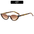 Occhiali da sole cat-eye montatura tartarugata con raffinati dettagli in metallo oro - C7-Montatura Tartarugata Lenti Doppio Tè
