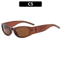 Millennial wrap-around sports sunglasses in translucent amber brown frame and lenses - Dark Tea Frame Tea Lens (C5)
