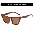 Occhiali da sole cat-eye marroni con lenti marroni e montatura in acetato chic - C5-Montatura Marrone Lente Marrone