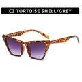 Fashionable tortoise shell cat eye sunglasses with purple gradient lenses for women - C3-Tortoise Shell Frame Gradient Grey Lens