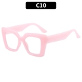 Fashionable square candy-colored sunglasses in light pink transparent finish for women - Pink Frame Clear Lens