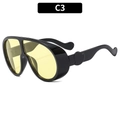 Gafas de sol negras de gran tamaño con lentes amarillas de la variante modelo C3 - Montura Negra Lentes Amarillas