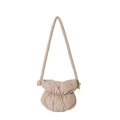 Borsa a tracolla imbottita cachi borsa a mano nuvola plissettata in nylon morbido elegante - 27*24*10 / Cachi