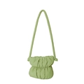 Borsa A Tracolla Imbottita Verde Chiaro In Nylon Borsa Secchiello Plissettata Casual Chic - 27*24*10 / Verde mela