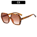 Lunettes de soleil hexagonales avec monture écaille vintage et verres dégradés marron - Monture Écaille Verres Double Thé (C6)