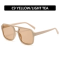 Classic aviator sunglasses with yellow frames and light tea lenses C9 variant - Off-White Frame Champagne Lens (C9)