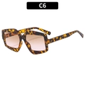 Polygon übergroße Sonnenbrille in Schildpatt-Optik mit braunem Farbverlauf-Glas - Schildpatt-Rahmen/Doppelte Teelinse (C6)