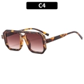 Classic double-bridge aviator sunglasses in tortoiseshell frame with brown gradient lenses - Tortoise Frame / Gradient Tea Lens (C4)