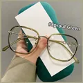 Montatura occhiali TR90 verde germoglio trasparente da donna con dettagli dorati - C3-Verde Germoglio