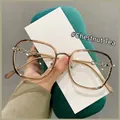 Monture de lunettes TR90 thé châtaigne avec branches en chaîne métal doré - C4-Thé à la Châtaigne