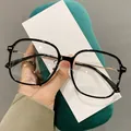 Occhiali TR90 chic montatura grande in nero lucido con dettagli dorati - Nero Lucido Oro (C1)