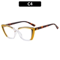 Montatura TR90 cat-eye retrò in giallo trasparente con stanghette tartarugate - Giallo Trasparente Patchwork Demi (C4)