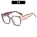 TR90 Oversize-Sechskant-Brillengestell mit Vintage-Leoparden-Schildpatt-Finish - Weißer Demi-Rahmen Beiges Bein