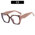 Elegante TR90 Brille in Schildpattoptik mit rosa Bügeln für Damen im Cat-Eye-Stil - Kaffee-Demi-Rahmen Khakifarbenes Bein