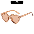 Occhiali da sole a cuore per bambini con montatura ambra arancio e lenti colorate - Montatura Champagne / Lenti Tè