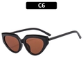 Cat-Eye-Sonnenbrille mit schwarzem Rahmen und getönten braunen Gläsern für Damen C6 - Schwarzer Rahmen Tee Linsen (C6)