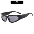 Gafas de sol deportivas Y2K para niños con montura negra y lentes grises con UV - Montura Negra Lente Gris