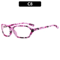 Y2K millennium style sunglasses with pink purple camouflage frame, model C8 variant - Pink Camo Frame White Lens (C8)