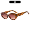 Gafas de sol retro cat-eye con montura de carey y cristales degradados café - Montura de Leopardo / Lentes Té