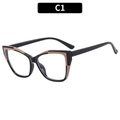 Γυαλιά cat-eye TR90 blue light σε μαύρο και ανοιχτό καφέ χρώμα αντίθεσης C1 - Μαύρο Καφέ (C1)