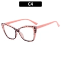 Chic cat-eye glasses frame in pink and tortoiseshell finish with blue light blocking lens - Demi Pink (C4)