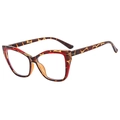 Ultralight cat-eye TR90 blue light glasses in tortoise and red contrast finish - Demi Red (C3)