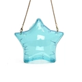 Translucent light blue star-shaped evening bag with a delicate gold chain strap - Transparent Light Blue