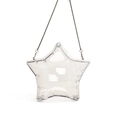 Chic star-shaped transparent PVC crossbody bag with a delicate silver metal chain - Clear