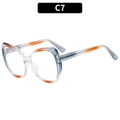 Occhiali anti-luce blu TR90 stile cat-eye con sfumatura blu e arancione modello C7 - C7-Montatura Arcobaleno