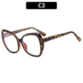 Montatura per occhiali TR90 cat-eye tartarugata C3 con cerniere a molla flessibili - C3-Tartarugato Lenti Luce Blu