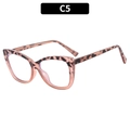 Occhiali anti luce blu occhio di gatto retrò con montatura leopardata tartarugata C5 - Tartarugato Sopra e Rosa Sotto