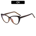 Montatura occhiali cat-eye con motivo tartarugato marrone scuro e lenti anti luce blu - Montatura tartarugata