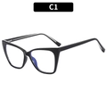 Gafas de ojo de gato con filtro de luz azul y montura de TR90 negro brillante - Marco negro brillante