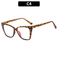 Gafas de ojo de gato con filtro de luz azul y elegante diseño de carey moteado - Marco de Leopardo