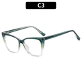 Cat eye glasses frames with dark green to transparent gradient finish and TR90 build - Gradient Green