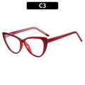 Cat-Eye Brillenrahmen in transparentem Rot aus TR90 mit schlichten Bügeln - Burgunderrot
