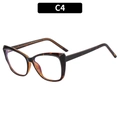 Occhiali cat eye anti luce blu tartarugati con montatura in TR90 e aste a molla - Tartarugato maculato