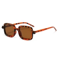 Gafas de sol cuadradas retro con montura de carey marrón y lentes de color té para mujer - C8-Montura Carey Lentes Té