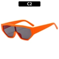 Gafas de sol deportivas naranjas con lentes ahumadas y montura moderna de una pieza - Montura Naranja Lente Gris