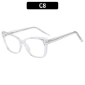 Lunettes anti-lumière bleue forme œil de chat avec monture TR90 transparente et charnières - Transparent
