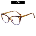 Cat-eye TR90 glasses frame featuring leopard tortoise shell and purple gradient finish - Demi Purple Gradient (C6)